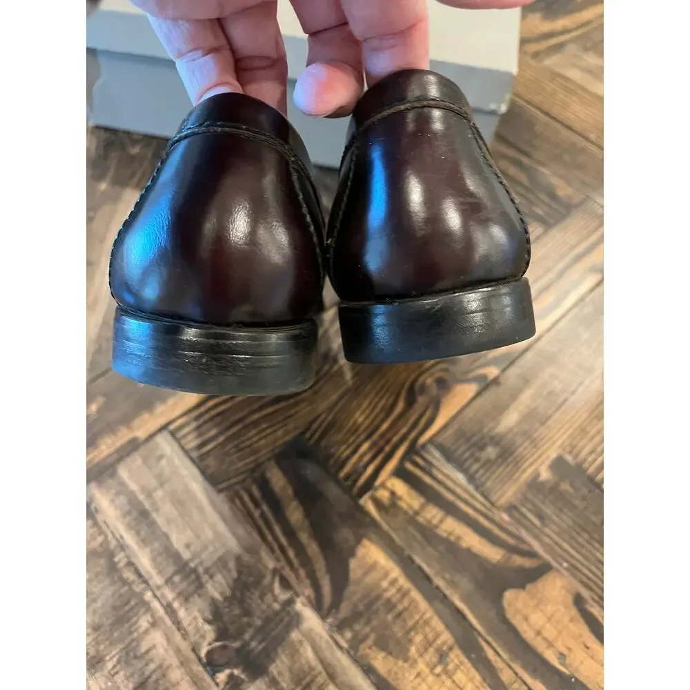 Cole Haan Pinch Tassel Penny Loafer Dress Shoes Men 8.5 Burgandy Preppy Academia